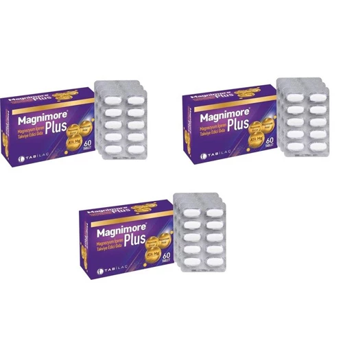 Magnimore Plus 60 Tablet (Magnezyum)-3 ADET-SKT:11/2026