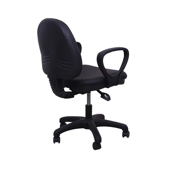 Worky Siyah Deri Ofis Çalışma Koltuğu - Resim 2