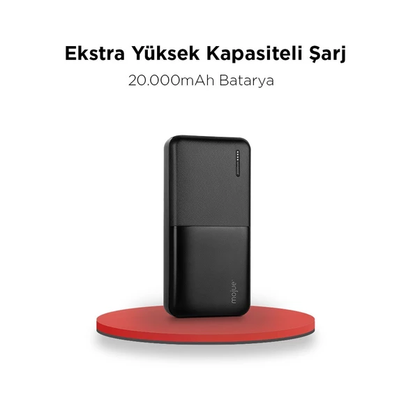 Mojue by ttec PB09 20.000mAh USB-C Akım Korumalı Üç Şarj Çıkışlı LED Pil Göstergeli Powerbank - 7