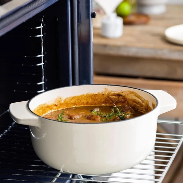 KitchenAid CC006056-001 3.3 Litre 22 cm. Döküm Demir Tencere - Krem - 6