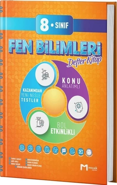 MOZAİK YAYINLARI 8. Sınıf Fen Bilimleri İntro Defter Kitap