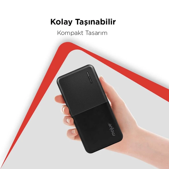 Mojue by ttec PB09 20.000mAh USB-C Akım Korumalı Üç Şarj Çıkışlı LED Pil Göstergeli Powerbank - 11