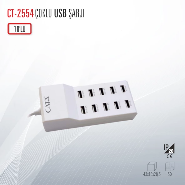 CATA CT-2554 ÇOKLU USB ŞARJ ALETİ