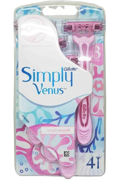 FLY BAZAAR Marka: Gillette Venus Simply3 Kadın Tıraş Bıçağı 4'lü Yeni Blister Paket 7702018465675 Kategori: Tı