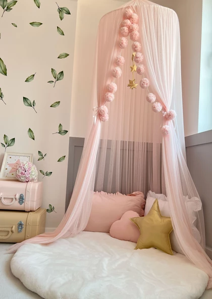 Pamuka Tül Cibinlik Basic Baby Pink