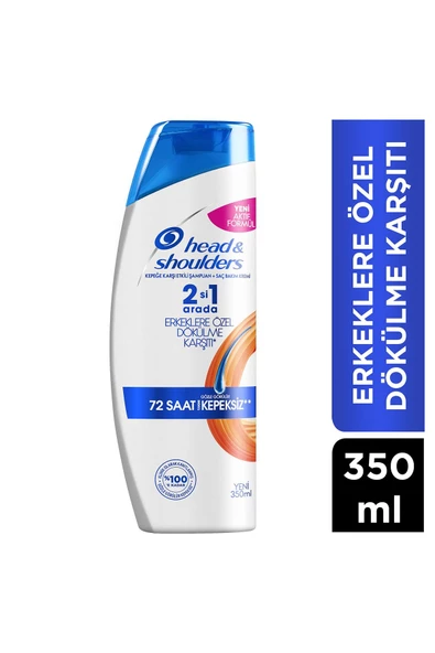 Head&Shoulders Şampuan 350 Ml 2 Si 1 Arada Erkek Özel Dökülme Karşıtı