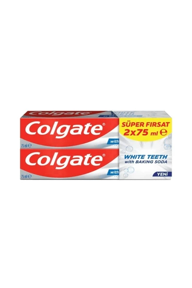 Colgate White Teeth Diş Macunu 2x75 Ml Sodalı Yeni Ürün