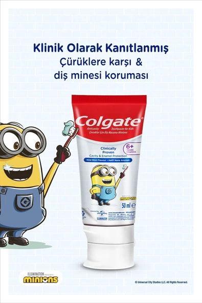 Colgate Minions Çürüklere Karşı Etkili Çocuk Diş Macunu 50 Ml - 2