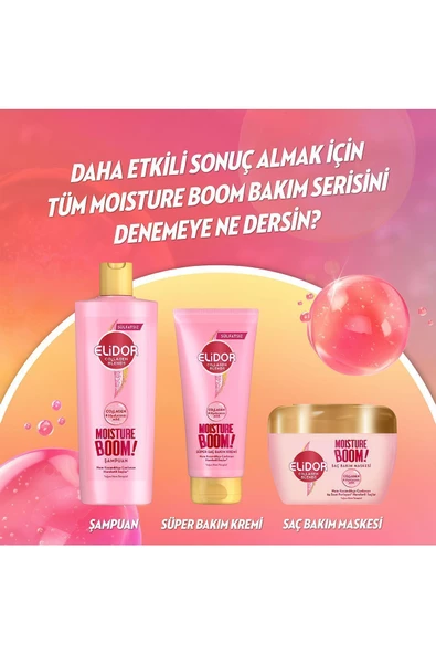 Elidor Collagen Blends Sülfatsız Saç Bakım Şampuanı Moisture Boom Yoğun Nem Terapisi 350 Ml - 6