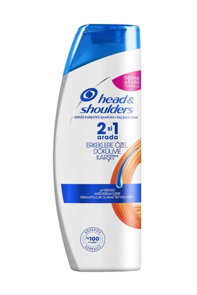 Head&Shoulders 2'Si 1 Arada Şampuan Erkeklere Özel Saç Dökülmelerine Karşı 350 ml