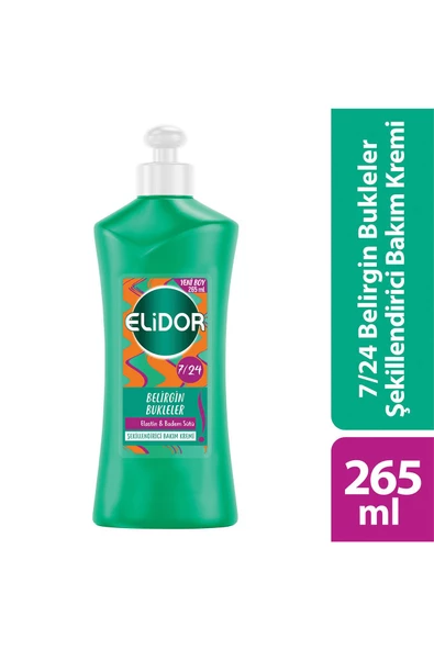 Elidor 7 24 Şekillendirici Saç Bakım Kremi Belirgin Bukleler Elastin Badem Sütü 265 ml