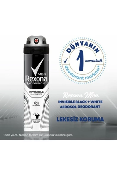 Rexona Men Invisible Black Aerosol 150Ml - 3