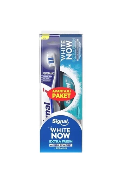 Signal White Now Extra Fresh Diş Macunu + Diş Fırçası (1 Adet)