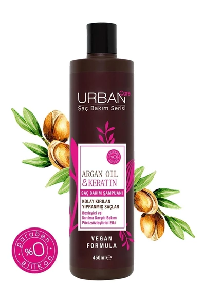 Urban Care Argan Yağı Kolay Kırılan Yıpranmış Saçlara Özel Saç Bakım Şampuanı-Vegan-450 Ml - 3