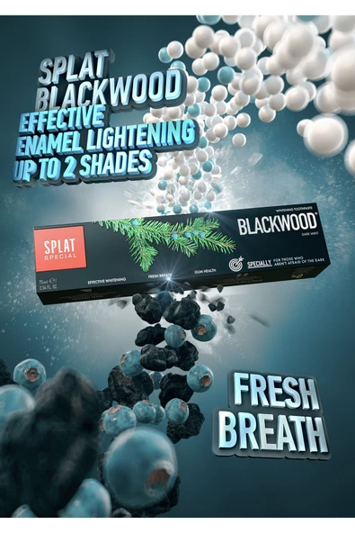 Splat Blackwood Whitening Bitkisel Diş Macunu 75 Ml X 2 Adet - 2