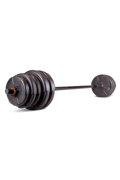Ecgspor 59 Kg Z bar Halter ve Dambıl Seti Turuncu Siyah (56 kg Ağırlık Plakası +Barlar) - 3