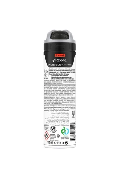 Rexona Men Invisible Black Aerosol 150Ml - 7