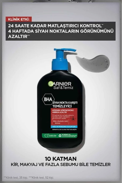 Garnier Saf & Temiz Siyah Nokta Karşıtı Temizleyici 250 ml - 3