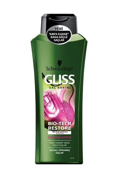 Schwarzkopf Gliss Gliss Bio-Tech Restore Güçlendirici Şampuan 360 ml
