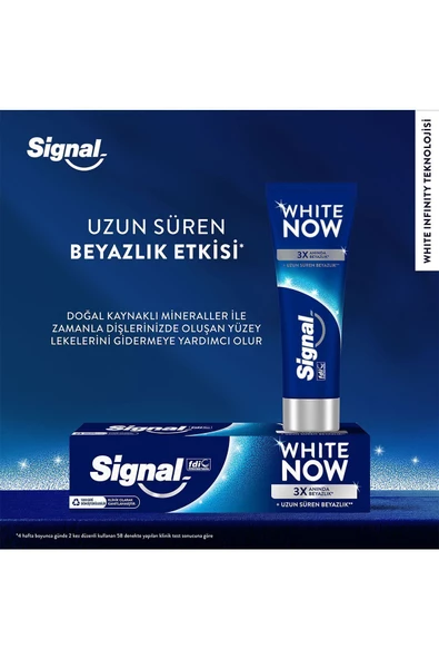 Signal White Now Original Anında Beyazlatıcı Diş Macunu 75ml X4 - 4