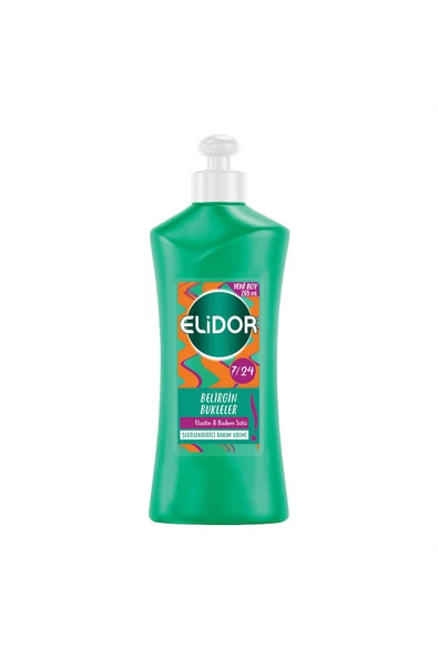 Elidor 7 24 Şekillendirici Saç Bakım Kremi Belirgin Bukleler Elastin Badem Sütü 265 ml - 2