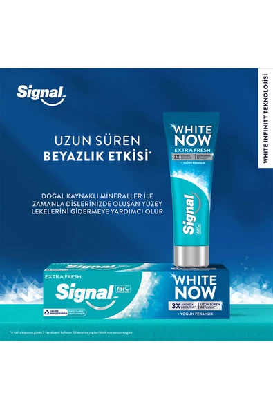 Signal White Now Diş Macunu Extra Fresh Yoğun Ferahlık 75 ml X2 - 4