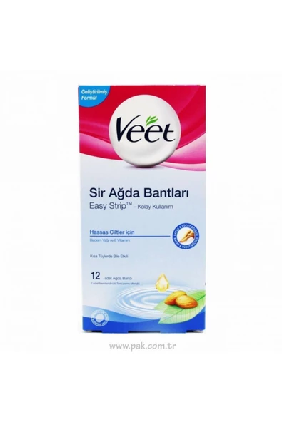 Veet Ağda Bandı Hassas Ciltler Badem Yağı Ve E Vitamini