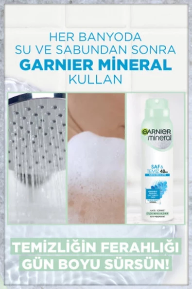 Garnier Mineral Saf&Temiz Sprey Deodorant 3'lü Set - 5