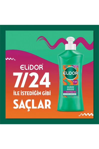 Elidor 7 24 Şekillendirici Saç Bakım Kremi Belirgin Bukleler Elastin Badem Sütü 265 ml - 3