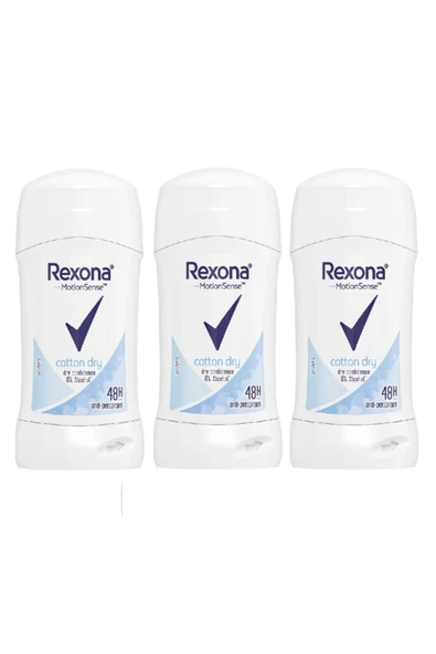 Rexona Kadın Stick Deo Cotton Dry Anti-perspirant 40 Ml - 3'lü Avantaj Paketi