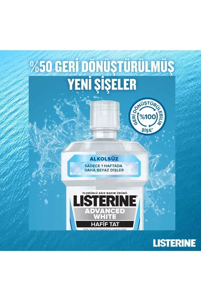Listerine Advanced White Hafif Tat Ağiz Bakim Suyu 500 ml - 4