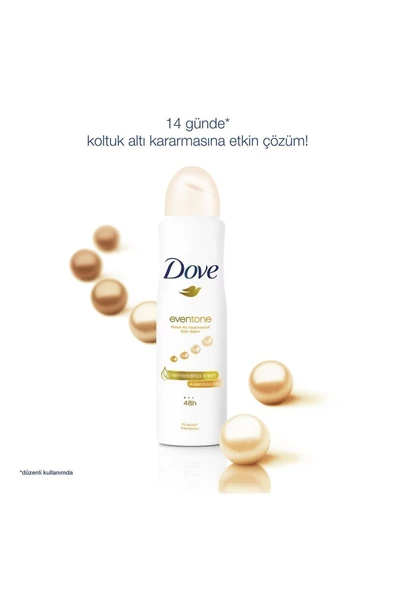 Dove Kadın Sprey Deodorant Eventone 150 ml x2 + Kotex Ped Ultra Normal 8'li - 3
