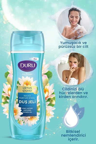 Duru Lüx Perfumes Lotus Çiçeği Duş Jeli 3x450ml - 3