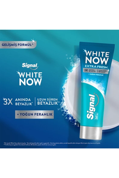 Signal White Now Diş Macunu Extra Fresh Yoğun Ferahlık 75 ml X2 - 3