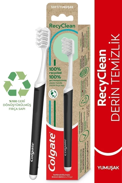 Colgate Recyclean %100 Geri Dönüştürülmüş Derin Temizlik Yumuşak Diş Fırçası