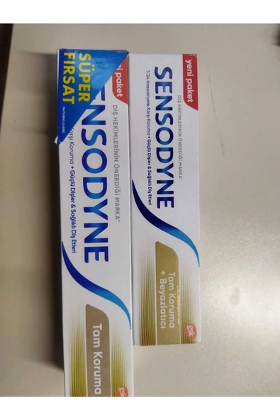 Sensodyne Tam Koruma 75 Ml + Tam Koruma Beyazlatıcı Diş Macunu 50 Ml