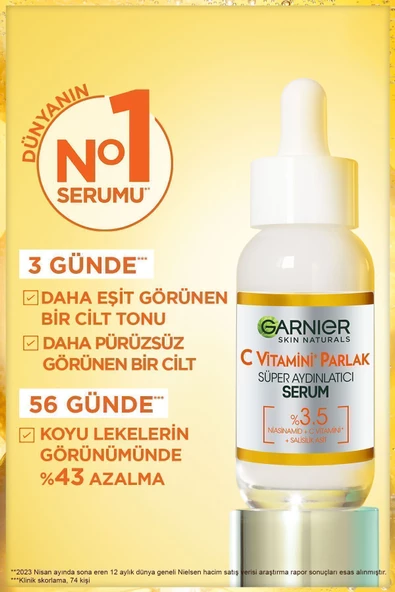 Garnier C Vitamini Parlak Süper Aydınlatıcı Serum 30ml - 4