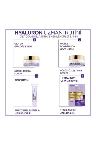 L'Oreal Paris Hyaluron Uzmanı Cilt Dolgunlaştıran Nemlendirici Göz Kremi- Hyaluronik Asit - 6