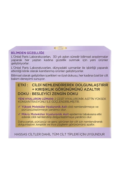 L'Oreal Paris Hyaluron Uzmanı Cilt Dolgunlaştıran Nemlendirici Gündüz Kremi- Hyaluronik Asit - 3