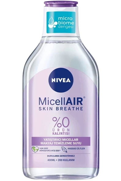 NIVEA Nıvea Yatıştırıcı Micellar Makyaj Temizleme Suyu Hassas Ciltler (400 Ml), Yüz Temizle