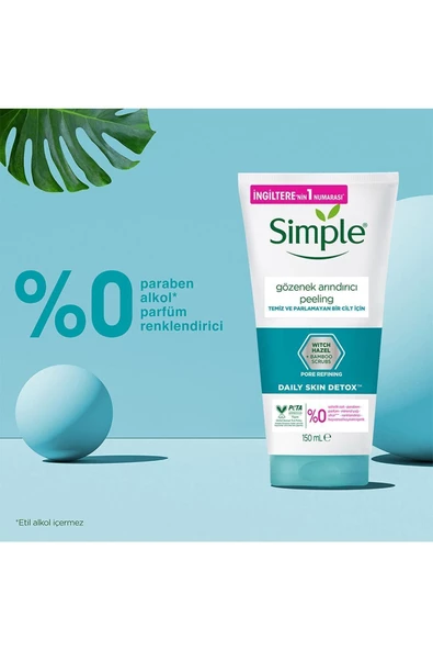 Simple Daily Skin Detox Gözenek Arındırıcı Peeling Temiz Ve Parlamayan Bir Cilt İçin 150 ml - 5