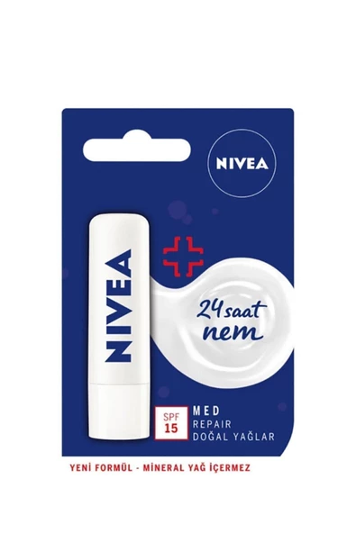 Nıvea Lipstick Spf 15+ Med Repair Dudak Bakım Kremi 4,8 Gr