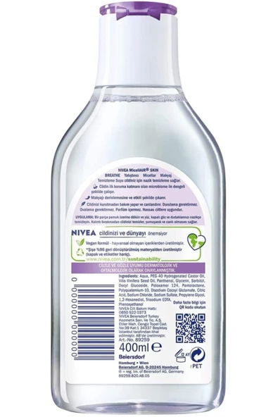 NIVEA Nıvea Yatıştırıcı Micellar Makyaj Temizleme Suyu Hassas Ciltler (400 Ml), Yüz Temizle - 2