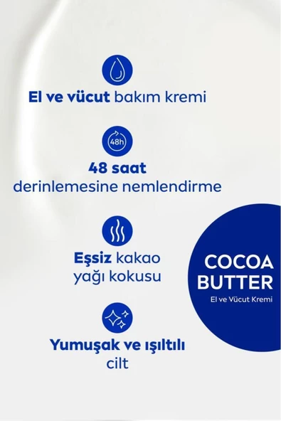 NIVEA El Ve Vücut Bakım Kremi Pürüzsüzleştirici 400ml, 48 Saat Nemlendirici Serum, Shea Yağı, Kuru Ciltler - 2