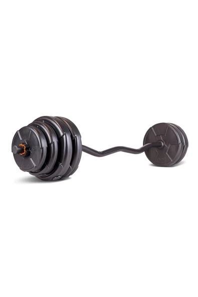 Ecgspor 79 Kg Z Bar Halter Ve Dambıl Seti Turuncu Siyah (76 KG AĞIRLIK PLAKASI BARLAR) - 4