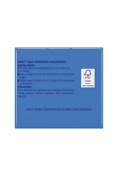 NIVEA Aqua Sensation Canlandırıcı Yüz Bakım Kremi 50ml, Nemlendirici, Salatalık Özü, Dolgun Cilt - 5
