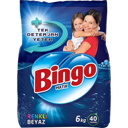 BINGO MATİK KONSANTRE 6KGX1 EKO RENKLİ & BEYAZ