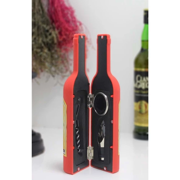 Himarry Şişe Tirbuşon Seti Küçük Kırmızı - 2