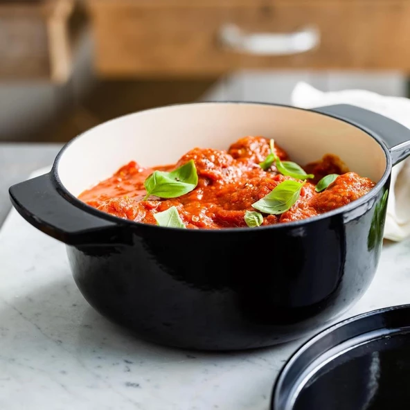 KitchenAid CC006058-001 3.3 Litre 22 cm. Döküm Demir Tencere - Siyah - 4