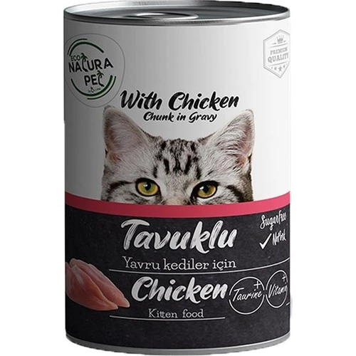 Eco Natura Kitten Tavuklu Yavru Kedi Konservesi 400 gr